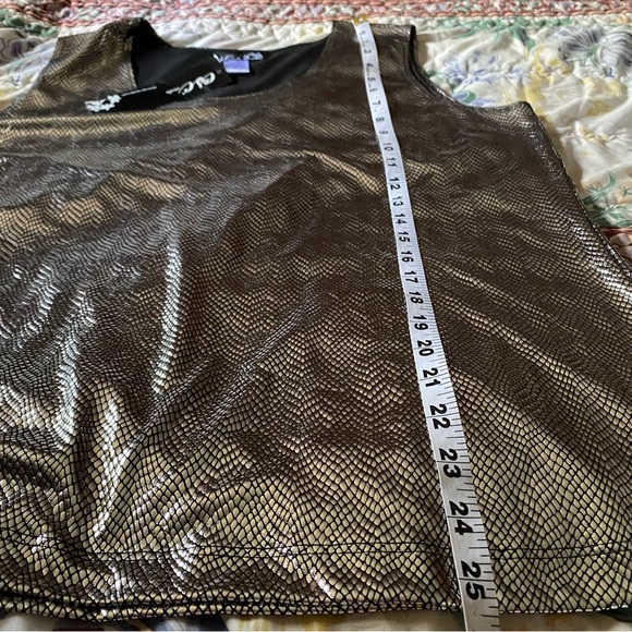 CSC Studio Metallic soft Gold NWT Tank Top Size 1X - Picture 6 of 6